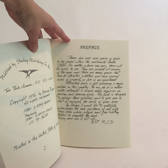 Vintage handwritten paperback bird book - Picture 3 of 3
